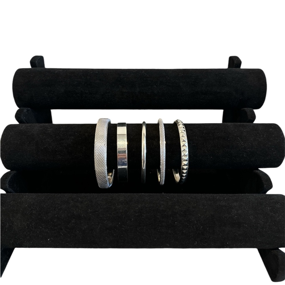 Silver Color Bracelets Stacks